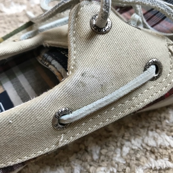 πHPπMenβs Sperry Top-Sider Plaid Boat Shoes - Picture 7 of 8